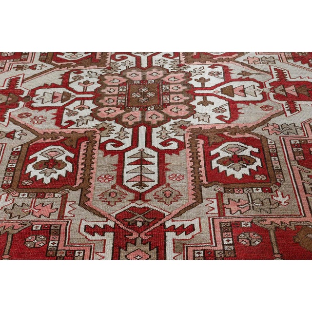 Textile Persian Heriz Rug For Sale - Image 7 of 8