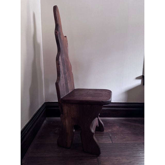 Mid-Century Brutalist Style Rustic Chair From the 1970s For Sale - Image 11 of 12