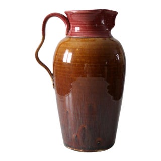 Vintage Studio Pottery Pitcher Circa 1983 For Sale