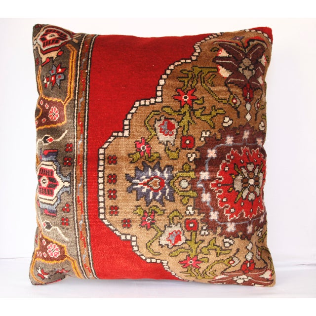 Contemporary Turkish Handmade Rug Pillow Cushion Cover 26'' X 28'' For Sale - Image 3 of 12