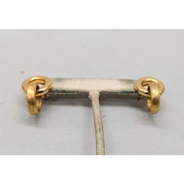 1980s Vintage 1980s Signed Givenchy Goldtone Loop Drop Pierced Earrings-2 Pieces For Sale - Image 5 of 9