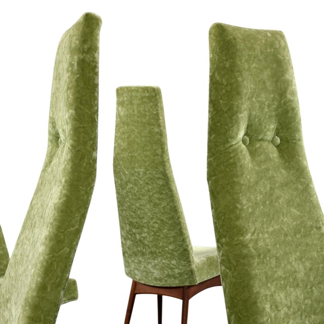 Adrian Pearsall 6 Green High Back 2051 C Dining Chairs by Adrian Pearsall for Craft Associates For Sale - Image 4 of 18