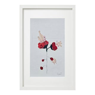 Framed Organic Modern Minimalist Flower Study | Botanical Painting | Herbarium Wall Art For Sale