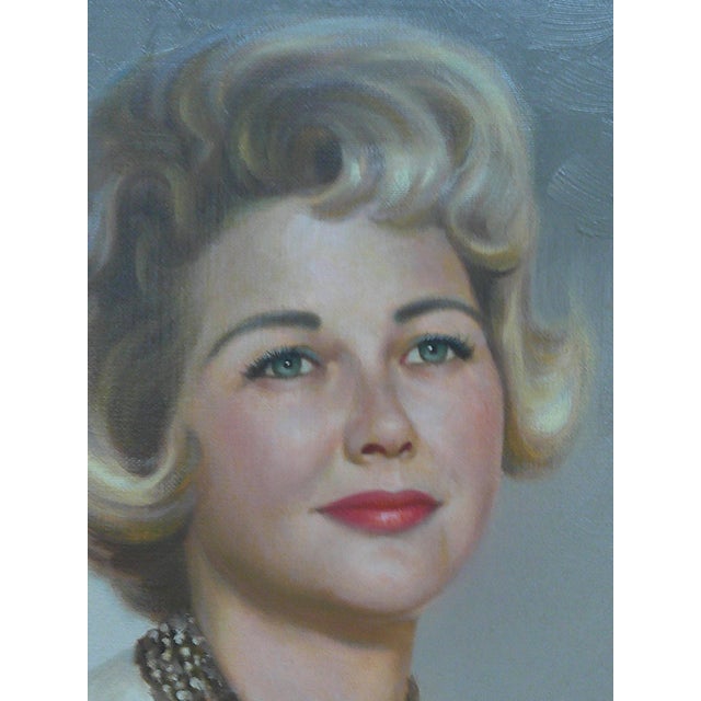 Mid-Century Modern 1960s Mid-Century Modern Portrait of a Lady For Sale - Image 3 of 9