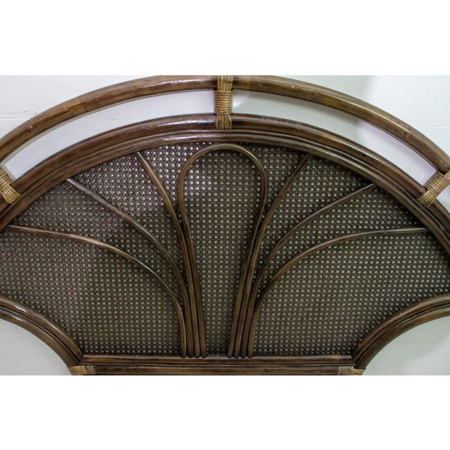 Mid-Century Modern Mid-Century Bamboo and Rattan Double Headboard, 1970s For Sale - Image 3 of 9
