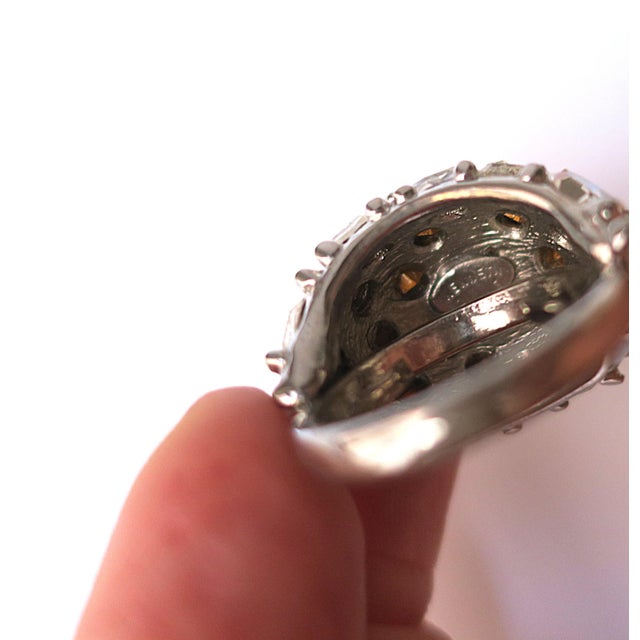 Kenneth Jay Lane Bombé Cocktail Ring, Circa 1990s, Size 6.5 For Sale - Image 14 of 14