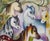 Mustangs by Zoa Ace | Oil on canvas Painting of colorful horses in a vibrant landscape For Sale - Image 4 of 5