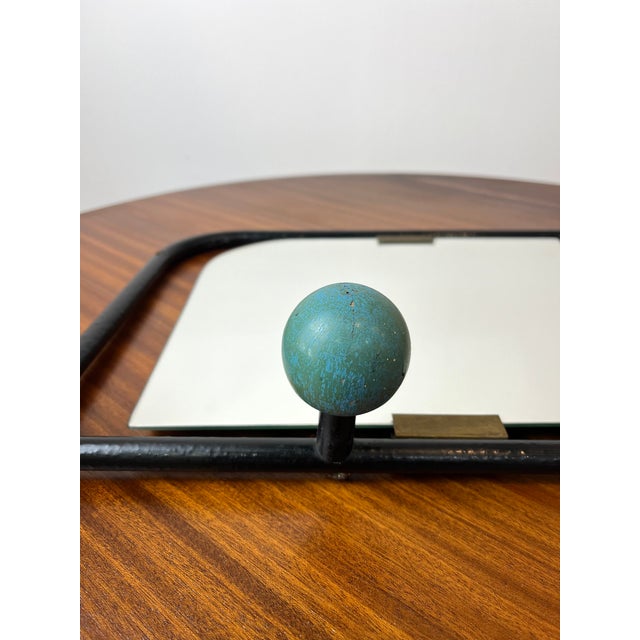 Wall Coat Rack with Mirror by Roger Féraud, France, 1950s For Sale - Image 17 of 18