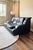 Postmodern 1980’s Postmodern Black Leather Sofa For Sale - Image 3 of 3