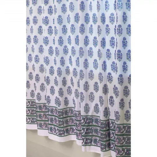Riya 45" X 96" Lavender/Blue Curtain For Sale - Image 4 of 5