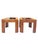 Vintage Pair of Side or Accent End Tables Wood and Glass in Baker Style For Sale In New York - Image 6 of 8