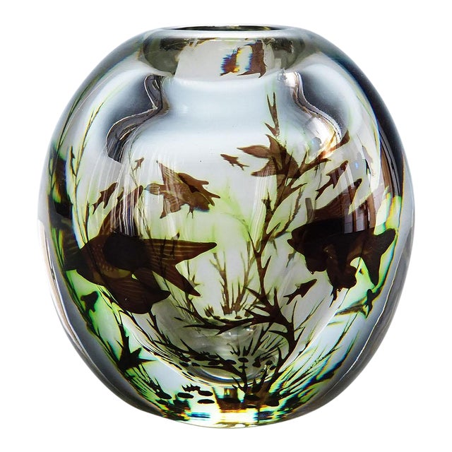 Early Fish Graal Vase by Edward Hald for Orrefors, Sweden 1948 For Sale