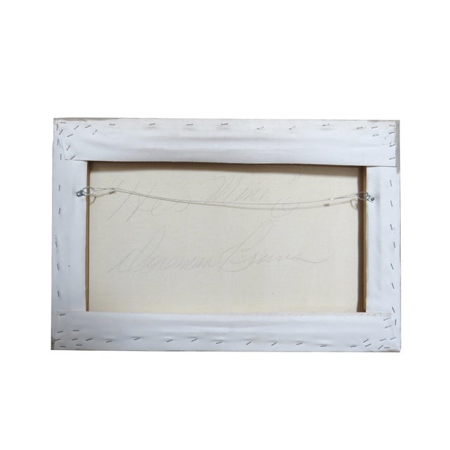 White Late 20th Century Doreman Burns Western Lithograph Canvas of Cowgirls Titled "He's Mine" For Sale - Image 8 of 9