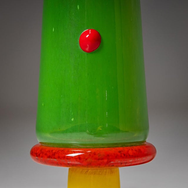 B.A.G. Series Green Vase from Barovier & Toso, Italy For Sale - Image 4 of 7