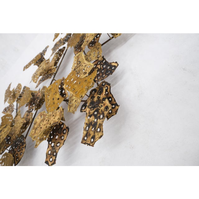 Curtis Jere Molten Brass Flakes Wall Sculpture For Sale - Image 6 of 10