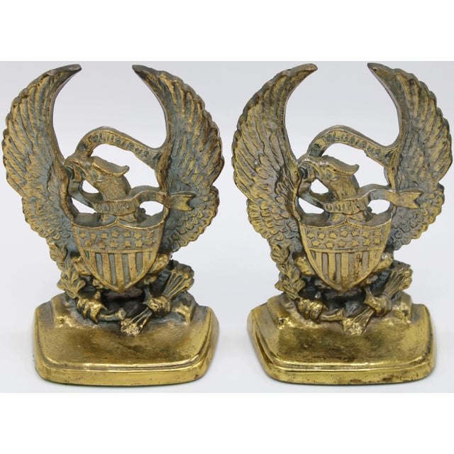 Vintage Golden Federal Eagle Cast Iron Bookends a Pair Chairish