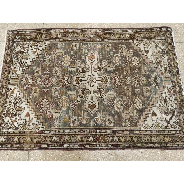 Galerie Shabab Collection Mid-20th Century Handmade Persian Malayer Throw Rug For Sale In New York - Image 6 of 8