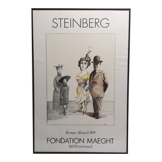 Saul Steinberg Framed Lithographic Print For Sale