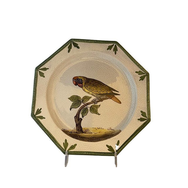 Mid 20th Century Meiselman Set of 5 Italian Crackleware Octagonal Bird ...