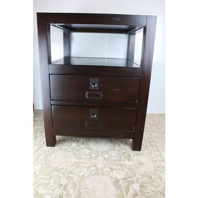 Campaign Style Pottery Barn Rhys End Tables a Pair Chairish