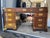 Vintage Sligh Furniture Leather Top Mid Century Modern Campaign Executive Desk For Sale - Image 15 of 17
