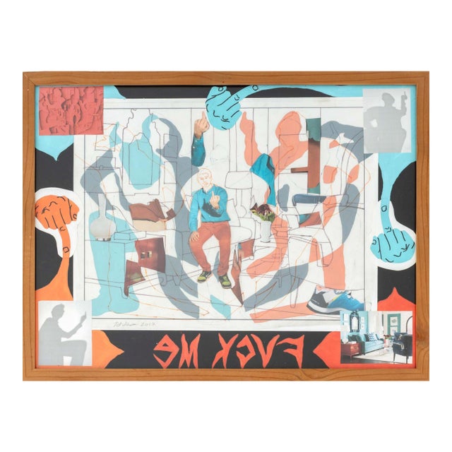 Pieter Schoolwerth "Fuck Me #00" Mixed Media, 2017 For Sale