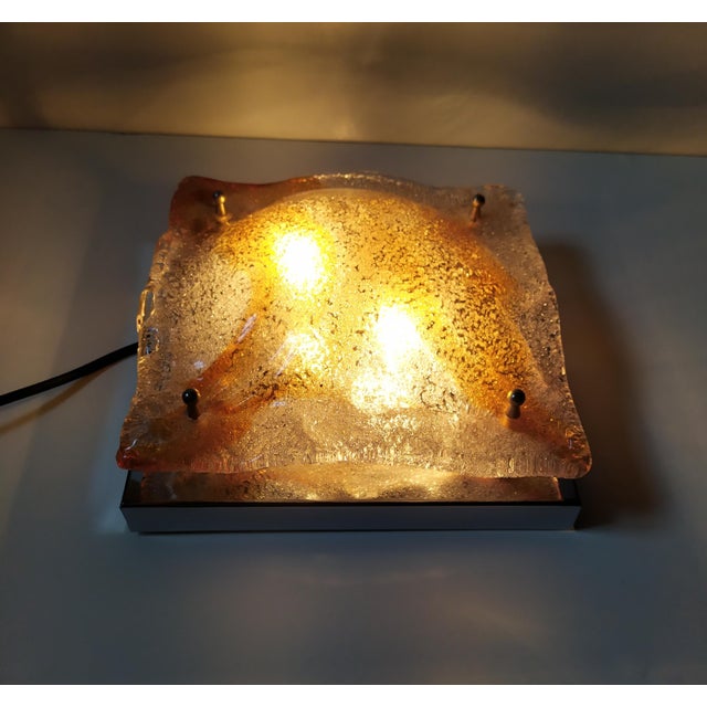 Murano Glass Wall Lights by Toni Zuccheri for Mazzega, 1970s, Set of 2 For Sale - Image 9 of 11