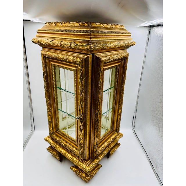 Mid 20th Century Vintage Italian Rococo Style Diminutive Display Case For Sale - Image 4 of 13