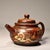 Vintage Yixing Zisha Teapot With Box – Hand-Painted Gilt Landscape Teapot For Sale In Los Angeles - Image 6 of 9
