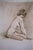 Nude Figure Drawing Woman Seated Brunette, by Doyle Shaw (1947 - 2019) Estate original 24 x 36 Conte charcoal on paper....