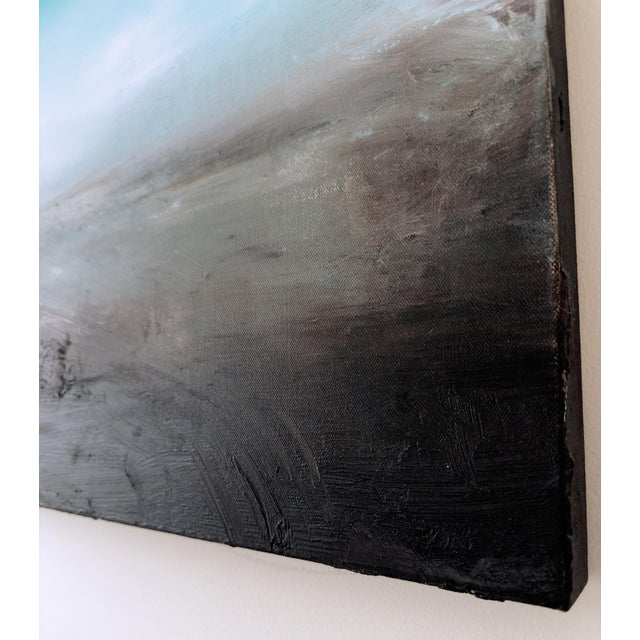 Sea Mist No.1 Textured Coastal Oil Painting on Canvas For Sale - Image 6 of 7