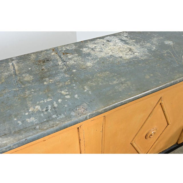 French Shop Counter or Bar with Zinc Top For Sale - Image 12 of 18