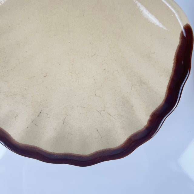 Beige Ceramic Scallop Shell Bowls by E. Henry, 1960, Set of 6 For Sale - Image 8 of 10