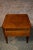 Wood Vintage Baker Square Mid Century Accent Table W/Diamond Inlaid Top & Drawer For Sale - Image 7 of 13