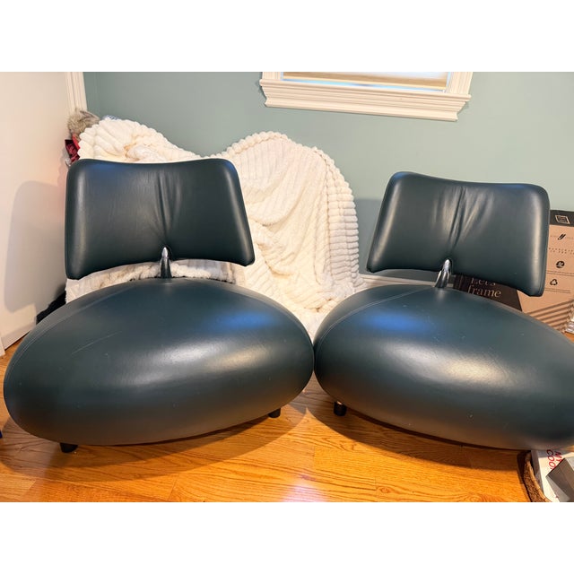 1980s 1980s Set of Pallone Leather Chair From Leolux For Sale - Image 5 of 8