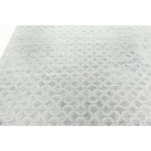 Contemporary Arches Silver and Gray Wool Rug by Doris Leslie Blau For Sale - Image 4 of 9