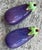Ceramic Vintage Boho Glazed Ceramic Eggplants - a Pair For Sale - Image 7 of 11