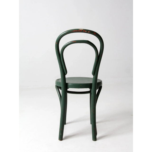 Green Antique Kids Green Bentwood Chair For Sale - Image 8 of 10