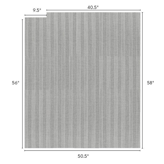 Ralph Lauren Ralph Lauren Fawkes Woolen Stripe Fabric Remnant 50" X 56" For Sale - Image 4 of 5