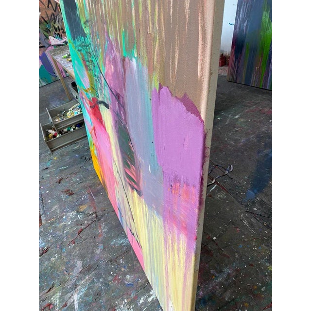 Abstract Contemporary Abstract Oil on Canvas Painting "Shyness" by Karl Bielik For Sale - Image 3 of 7