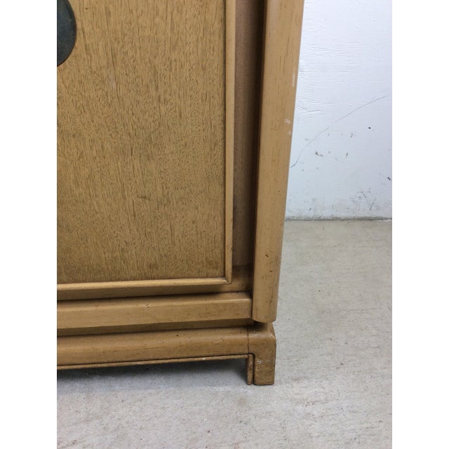 Mid Century Modern Credenza With Limed Oak Finish & Brass Hardware For Sale - Image 14 of 18