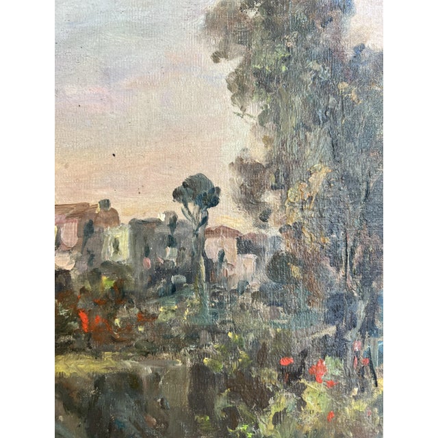 Leopoldo Galeota, Paysage animé, Oil on Canvas, Framed For Sale - Image 4 of 12