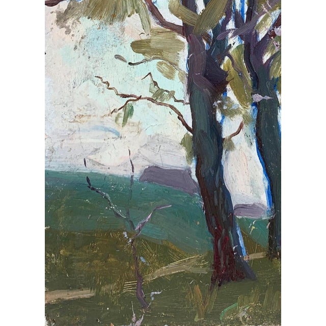 1960s Forest Landscape Oil Painting, Ukrainian Soviet Art, 1960s For Sale - Image 5 of 6