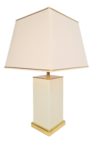 Vintage Brass and Cream Table Lamp from Maison Charles, 1970s