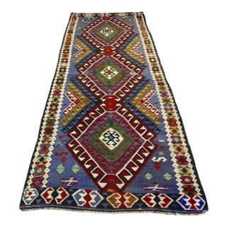 Vintage Anatolian Kilim Runner -34"x96" For Sale