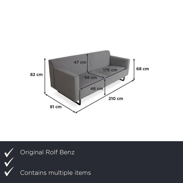 This set consists of two matching three-seater sofas from the Rolf Benz 328 model. with this suite, you bring a true piece...