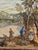Vintage French By The Lake Jacquard Tapestry in the style of Aubusson, 1970s For Sale - Image 3 of 18