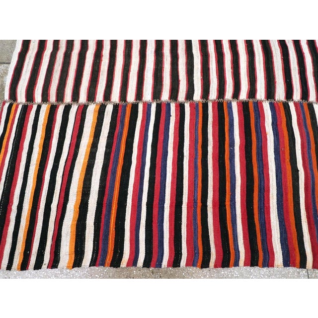 Mid 20th Century Galerie Shabab Collection Mid-20th Century Persian Flatweave Kilim Accent Rug For Sale - Image 5 of 8