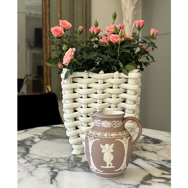 English Antique Adam's Lilac Jasper Dip / Lilac Jasperware Petite Pitcher, Made in England For Sale - Image 3 of 15
