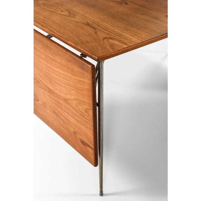 Dining Table or Desk in Teak and Steel attributed to Børge Mogensen, 1953 For Sale - Image 6 of 9